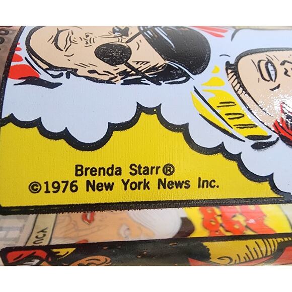 Vintage Brenda Starr Reporter Glass “The Sunday Funnies” Comic 1976 Libbey 5 3/4 - Picture 3 of 6